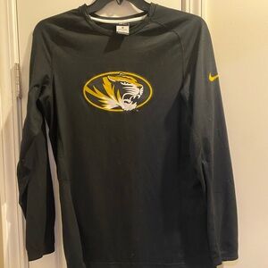 Missouri Tigers Nike Dri-Fit Long Sleeve Shirt Men's Black Size Medium